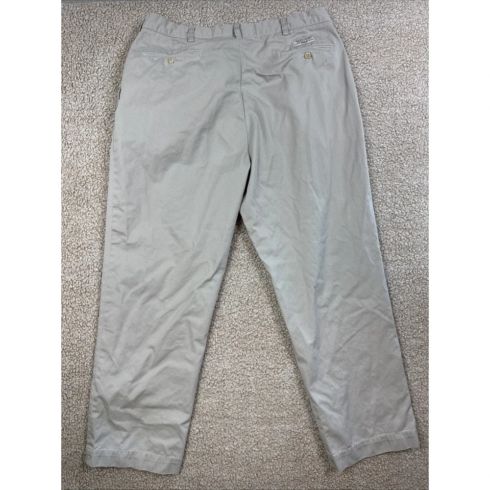 Polo Ralph Lauren Mens Andrew Pant Beige Pleated Cotton Chino Dress Pants 38x30